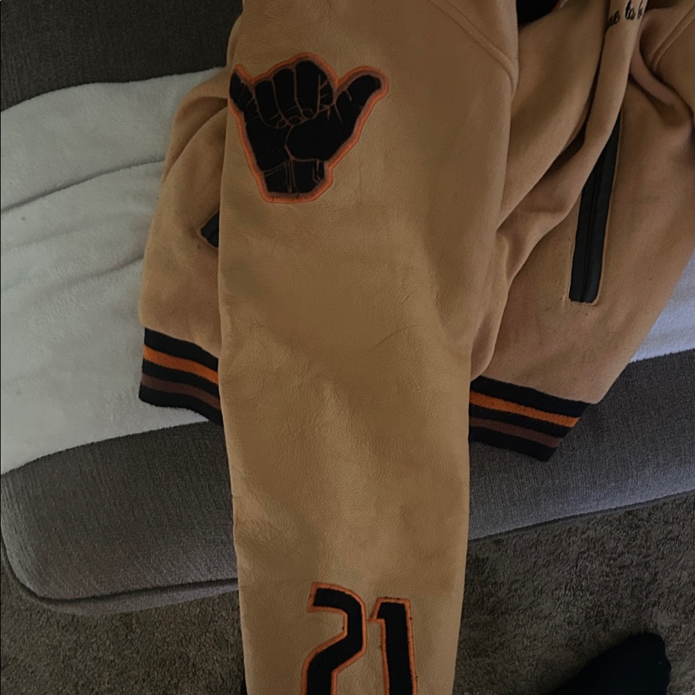 Tan Varsity Jacket - image 3